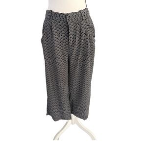 Banana republic regular pant black & white size 4R. Rayon